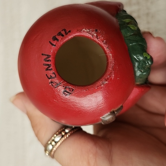 Vintage Holiday Christmas Santa shelf sitters trinkets Ceramics signed 1992 - Picture 4 of 10